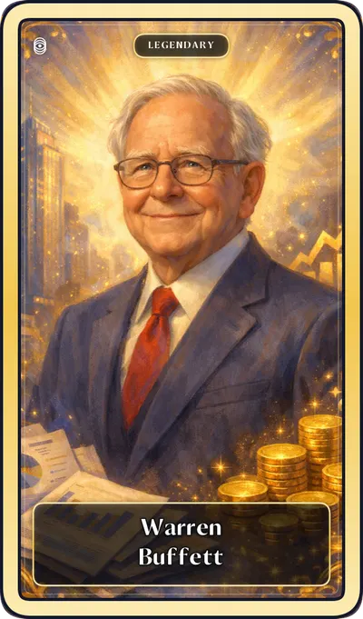Collectible card: Warren Buffett (Legendary)