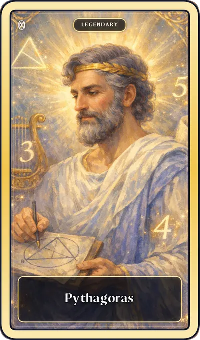 Collectible card: Pythagoras (Legendary)