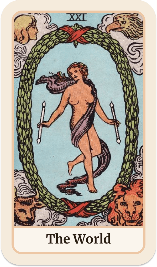 The World tarot card