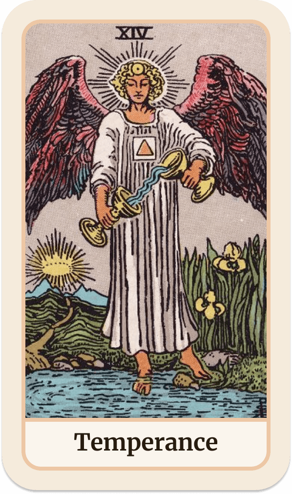 Temperance tarot card