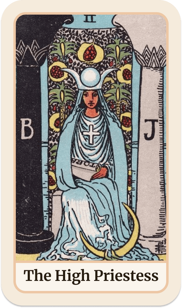 La carte de tarot La Papesse