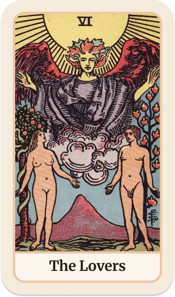 La carte de tarot L'Amoureux