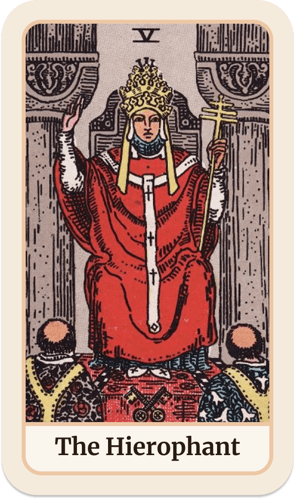 La carte de tarot Le Pape