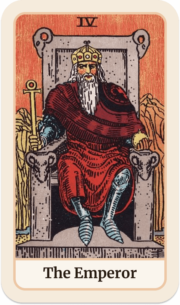 La carte de tarot L'Empereur