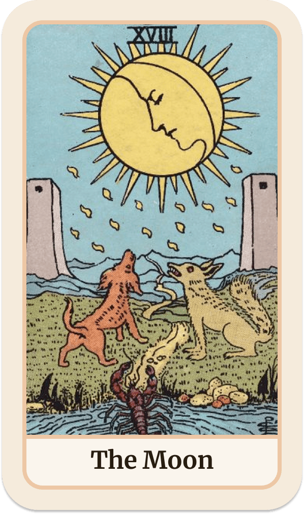 La carte de tarot La Lune