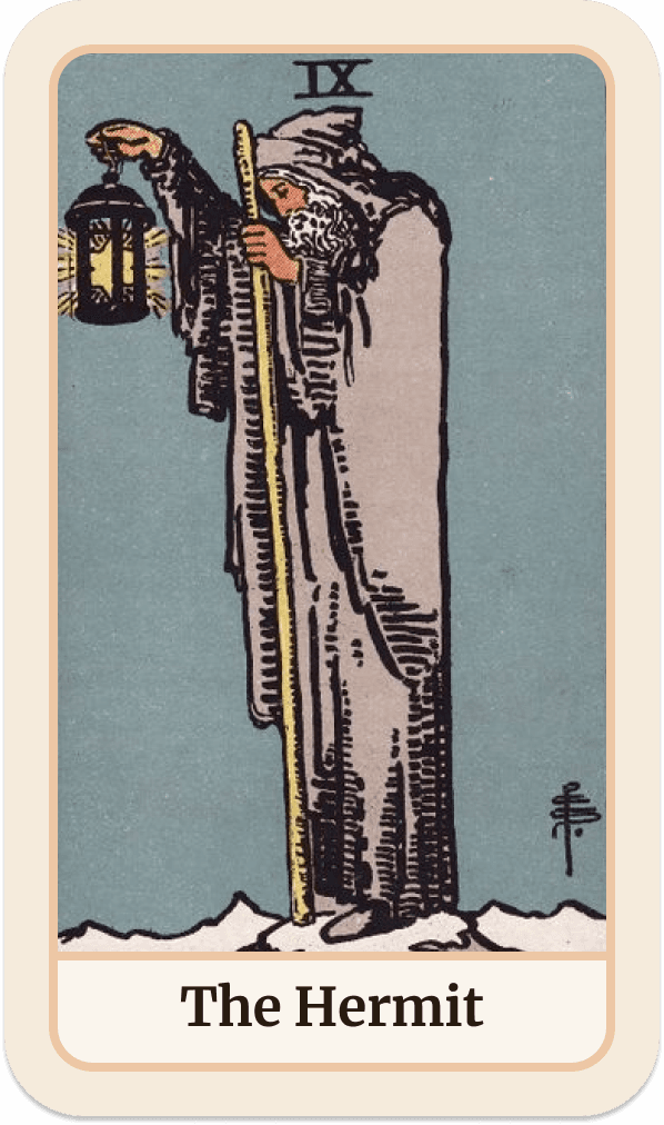 La carte de tarot L'Hermite