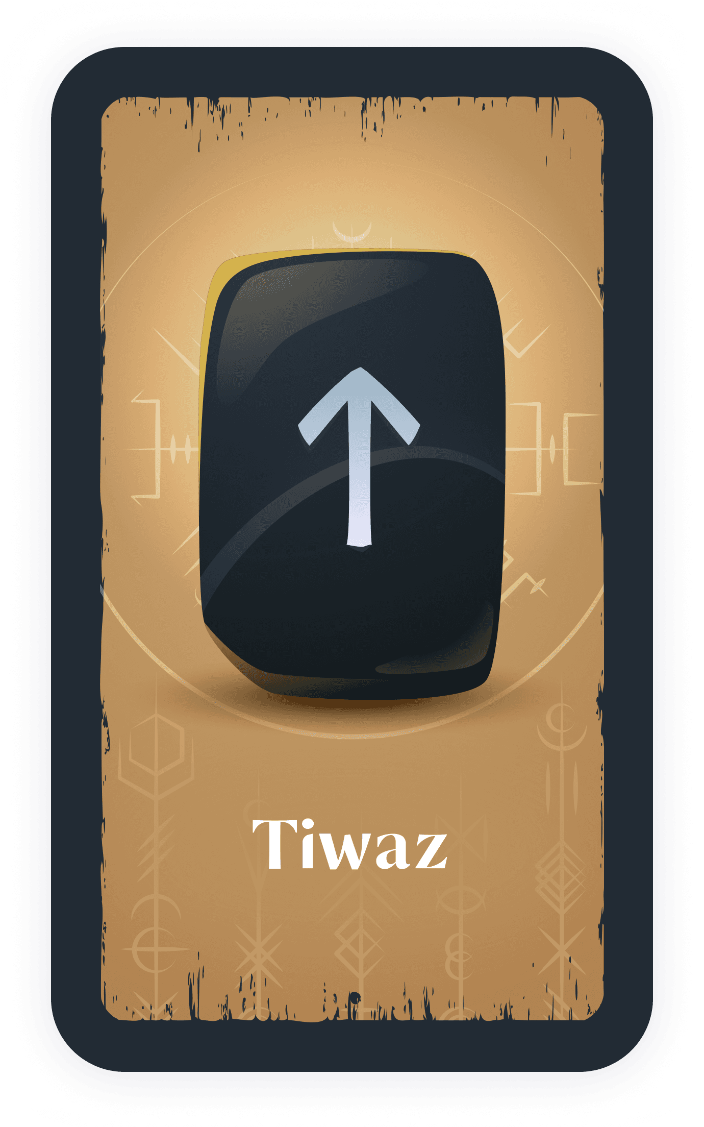 Carta de la runa Tiwaz