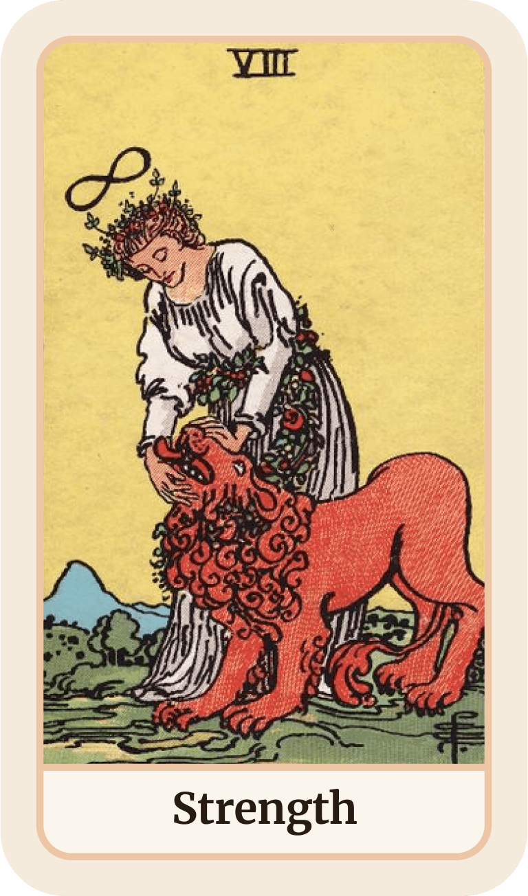 Strength tarot card