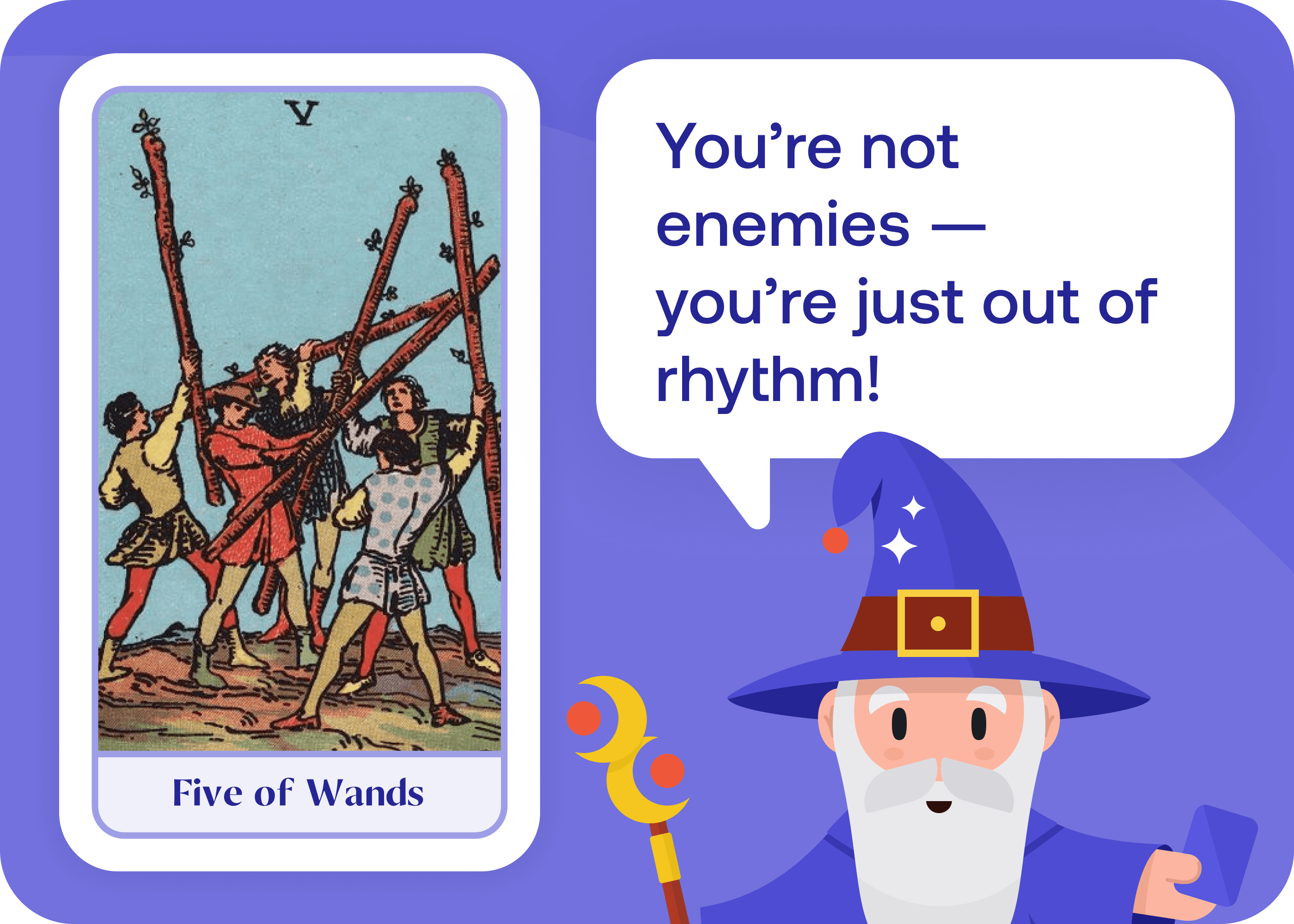 Five of Wands (5 of Wands)
